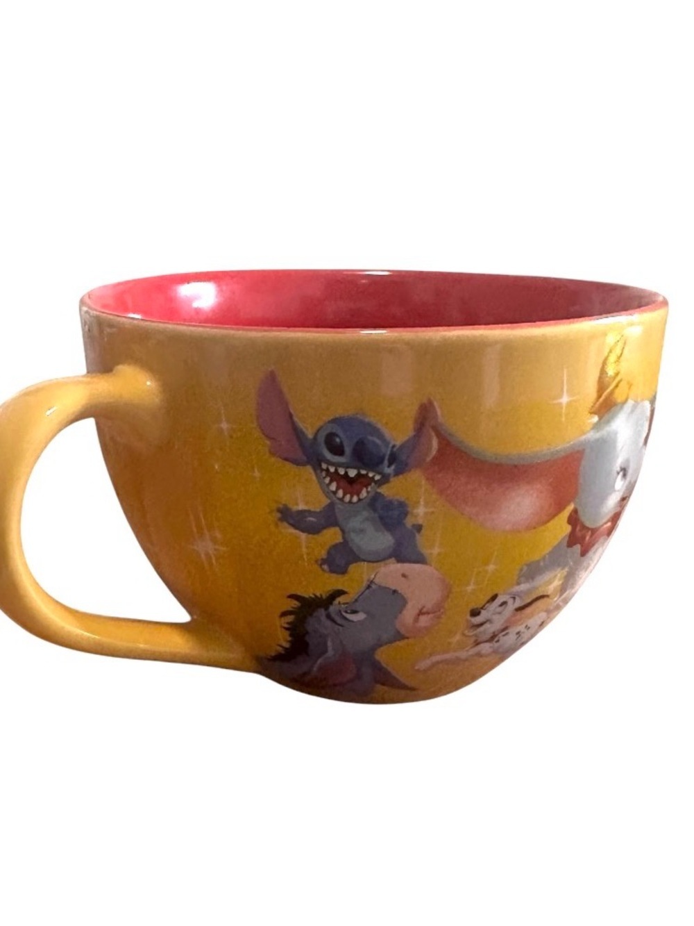 Retired Disney Friends Large Cappuccino or Soup Mug Dumbo Bambi Stitch Pooh - Picture 2 of 4